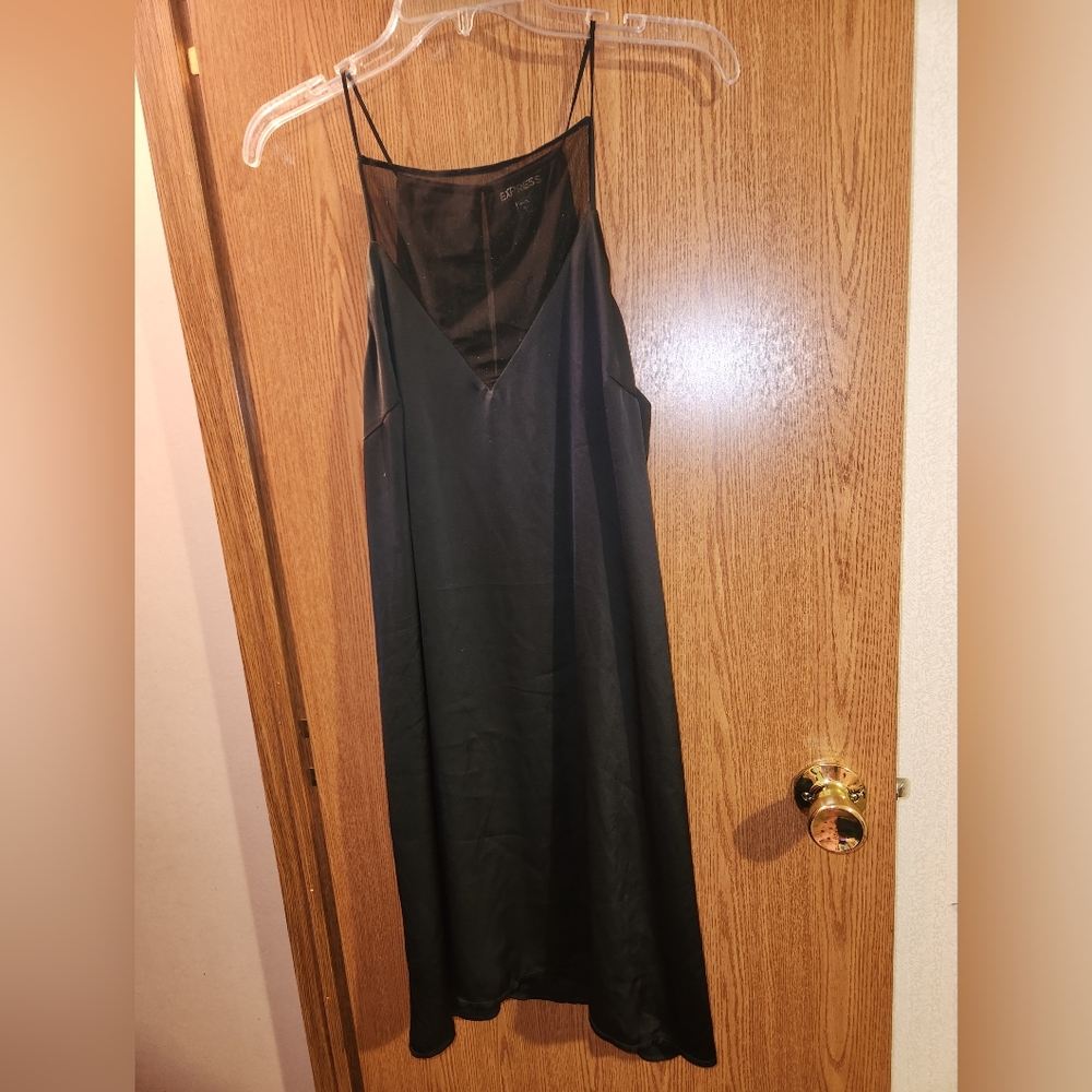 Express Size Large Black Slip Style Dress